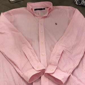 Ralph Lauren Men’s Pink Striped Dress Shirt